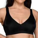 Vanity Fair Women's Beauty Back Smoothing Wireless Bra, Comfort and Support, Black, XL