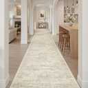 Soalmost Washable 3x20 Hallway Runner Rug Non-Slip Kitchen Entry Rugs Beige