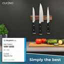 Magnetic Knife Holder for wall, 10" no drilling required, includes self-adhesive tape, extra strong for holding knives Awarded magnet strip Acacia