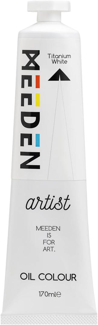 MEEDEN Titanium White Oil Paint - Artist Grade 170ml/5.7oz Tube - Professional Art Paints for Canvas Painting