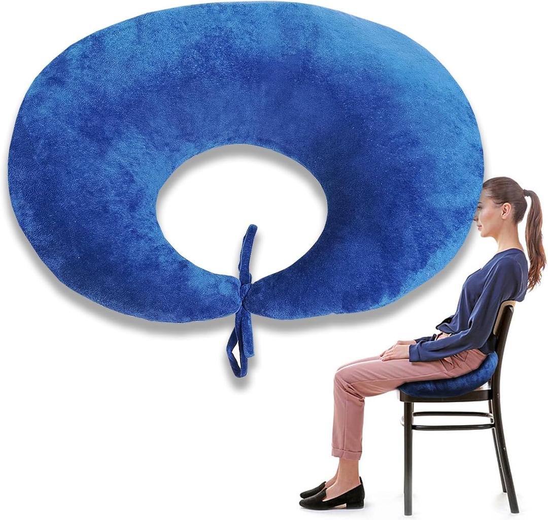 S-Snail-OO BBL Pillow After Surgery for Butt Sleeping, 2622" Brazilian Butt Lift Recovery Post Surgery Sitting Driving Donut Pillow, Adjustable Soft Donut Pillow for Foam Seat Support Hip Cushion