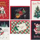 Hallmark Vintage Christmas Card Assortment (36 Cards and Envelopes) Retro Santa, Toy Trains, Snowmen, Trees