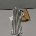 5/8” Diameter Curtain Rods 30-90 Inch, for 30-84 Inch Windows, Adjustable Splicing Silver Curtain Rods for Windows with Brackets, Window Rod Long Small Curtains Rod