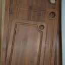 Bamboo Cutting Board for Kitchen 3-Piece Wooden Boards with Juice Grooves, Side Handles, Non-Slip Mats Perfect for Meat, Veggies Fruit,Cutting Board & Knife Sets Ideal Kitchen Gift (Carbonized Brown)