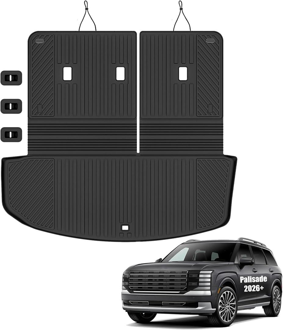 Auxko Cargo Mat & Backrest Fit for Hyundai Palisade 2026 2027 Accessories