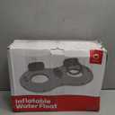 QPAU Inflatable Double River Tube, 2 Person 660lb Capacity, Puncture-Resistant 93" Sturdy Heavy Duty River Float, River Raft with Ergonomic Backrest, Cooler & Cup Holders for Family (Dark Blue)