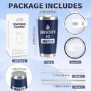 Father's Day Gifts for Men, CUPLOOV 20 Oz Navy Blue Tumbler with Lids & Straw I Identify as Water Coffee Mug Funny Birthday Gifts for Dads, Grandpas, Husband Retirement Father's Day Presents Xmas Gift
