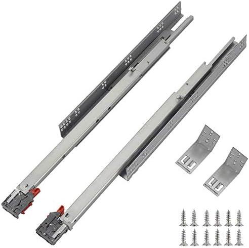 OCG Soft Close Undermount Drawer Slides 21 inch (6 Pairs), Full Extension Concealed Drawer Runners, Come with Mounting Screws and Brackets