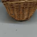 Wesiti 6 Pcs Wicker Picnic Basket with Handle, Hand Woven Harvest Basket Bulk, Wicker Flower Hoppet for Storage, Picnics, Easter, Organizing, Egg Gathering, Candy, Wedding(Light Brown)