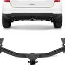 ALMULOO 2 Inch Receiver Class 3 Trailer Hitch Compatible with 2007-2015 Lincoln MKX 2007-2014 Ford Edge Black Steel Trailer Tow Hitch