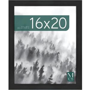 MCS Museum Poster Frame 16x20 Onyx, Vertical & Horizontal Wall Hanging Large Picture Frame for Photos, Posters & Art Prints (1-Pack)