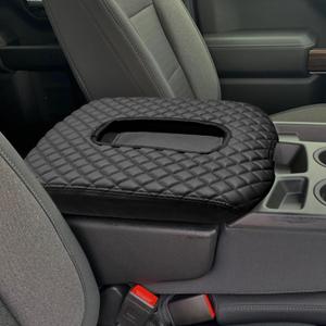 Xaido Center Console Armrest Cover Compatible with Chevy Silverado & GMC Sierra 2019 2020 2021 2022 2023 2024 2025 2026 Accessories, Jump Seat Console Arm Rest Cushion Protective, Black