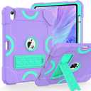 Cantis Case for iPad 11-inch (A16) 2025/ iPad 10th Generation 2022 (10.9 inch), Shockproof Cover 10th Generation with Pencil Holder & Kickstand, Purple+Teal