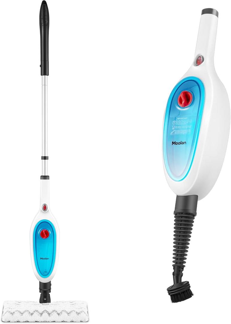 Steam Mop, 10 in 1 MultiPurpose Powerful Steam Detachable Floor Steamer for Hardwood/Tile/Wall All Floors Cleaning with 11 Accessories for Whole Home Use