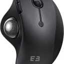 seenda Wireless Trackball Mouse, Bluetooth  Ergonomic Rollerball Mouse Rechargeable, 3 Device Connection Optical Mice Adjustable DPI Thumb Control Mice Compatible for Mac/Android/WindowsBlack