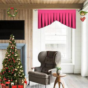 Fuchsia Valances for Windows - Rod Pocket Curtain Valances for Kitchen or Living Room,Pack of 1 (Fuchsia, 39" W x 20" L)