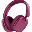 RORSOU C6 Active Noise Cancelling Headphones, Wireless Over Ear Bluetooth Headphones, 60H Playtime, Lightweight Folding Deep Bass Comfort Fit Ear Cups Headset with Mic for iPad/Travel/PC/Home Red