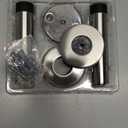 JQK Door Stopper, 304 Stainless Steel Thicken 1mm Sound Dampening Door Stop Bumper Wall Protetor 4 Pack, Brushed, DSB5-BN-P4 (Brushed & Black Tip)