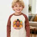 Thanksgiving Shirts for Kids Boys Girls Toddler Funny Turkey Pumpkin Graphic T-Shirt Clothes Tops Tee 2T-8Y