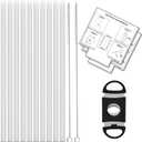 Replacement Straw Set for ThermoFlask Bottles  Fits 14/16/18/24/32/40/64 oz, Straws + Cleaning Brushes + Measuring Sheets + Cutter Tool