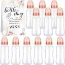 TrelaCo Cool Baby Shower Games Sets 12 Pcs Bottles with 1 Bottle Chug Sign for Gender Reveal Baby Shower Party Favors Decoration Games(Boho,Brown)