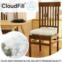 Klear Vu Gripper Overstuffed Universal Non-Slip Dining Chair Cushions for Kitchen Decor or Office Use, U-Shaped Skid-Proof Seat Pad, 17x17 Inches, 2 Count (Pack of 1), Solid Ivory