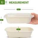 50 Pack 32 oz Disposable Meal Prep Containers Disposable Food Containers with Lids, Paper Togo Containers for Meal Prep, Lunch, Leftover (50 Bowls 50 Lids), 1 Compartment