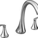 Moen Eva Chrome Two-Handle Deck Mount Roman Tub Faucet Trim Kit, Valve Required, T943