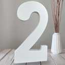 AOCEAN 10 Inch White Wood Numbers Unfinished Wood Number for Wall Decorative Standing Numbers Slices Sign Board Decoration for Craft Home Party Projects (2) (Two)