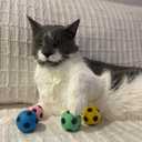 SPOT Sponge Soccer Ball Cat Toys - Interactive and Colorful Plush Toy, Fun for Cats and Kittens to Bat and Chase, Keep Cats Entertained - 1.5" Assorted 4- Pack