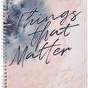 Softcover Things That Matter 8.5" x 11" Motivational Spiral Notebook/Journal, 120 College Ruled Pages, Durable Gloss Laminated Cover, White Wire-o Spiral. Made in The USA