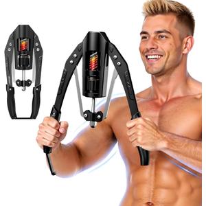 Twister Arm Exerciser, Adjustable Arm Twister Trainer, Chest Expander, Home Gym Equipment, Shoulder Arm Chest Forearm Muscle Training,22-440lbs Hydraulic Power Fitness Workout Exercise (Black)