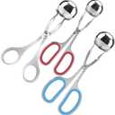 3 Pcs Stainless Steel Meat Ballers, AIFUDA Nonstick Meatball Scoop Ball Maker Ice Tongs for Cake Pop, Ice Cream Scoop, Fruit, Cookie Dough, Melon