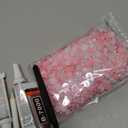 80g Flatback Pearls and Rhinestones for Crafting, Pink White 3-10mm Resin Rhinestones and Half Pearls for Bedazzling, Nail Art and Dec with 3pcs 10ml B7000 Jewelry Glue, Tweezer and Pickup Pencil