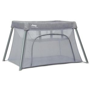 Jeep Horizon Compact Travel 2-in-1 Play Yard and Bassinet, Light Grey, 46.5 x 31.5 x 27.5 inches