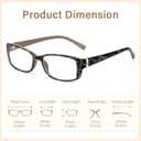 Madison Avenue 2 Pack Classic Blue Light Blocking Reading Glasses for Women, Vintage Anti Glare/Eyestrain Computer Readers Demi/Purple +2.25