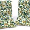 Outdoor High Back Patio Chair Cushions, Fade Resistant & Waterproof Tufted Seat and Back Cushions for Patio Furniture, Patio Chair Cushions 44x22 Inch, Set of 2, Fiesta Floral, 44"x22"x4"