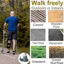 Aliseniors Walker Ski Glides 2 Pack - Universal 1 1/8" Fit Walker Accessories for Senior Folding Mobility Aids - Heavy Duty Smooth Glide on All Surfaces, Durable Floor Protection