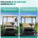 DRIVE UP Club Car Windshield, Golf Cart Windshield Compatible with Club Car 2004-Up Precedent, Onward, Tempo Golf Carts, Foldable Windshield Impact Resistant and UV Protection, Clear/Tintd