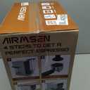 AIRMSEN 20 Bar Espresso Machine with Automatic Milk Frother, Cappuccino & Latte Coffee Maker with Quick Brew Dual Boiler (1350W + 1000W), Stainless Steel, 60oz Water Tank, Touchscreen