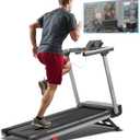 Sunny Health & Fitness Fully Assembled OneClick-Fold 20" Smart Treadmill with Auto Incline & SunnyFit App