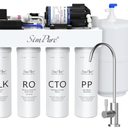 SimPure T1-100ALK Reverse Osmosis System, Comes with Extra 4 Replacement Cartridges Filters
