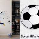 Soft Round Rugs for Bedroom, Soccer Rug for Boys Girls, Bedside Area Carpet for Kids, Soccers Lovers Home Decor Indoor Circle Carpets for Living Room, Nursery, Dorms Machine Washable,40 Inch