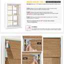 LazBlinds No Drill Cordless Bamboo Roman Shades, Light Filtering Blinds for Indoor Windows, Roll Up Bamboo Blinds for Home, 33" W x 48" H, Star-Brown