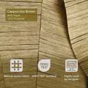 Replacement Fabric Panels for Sliding Glass Door (4-Pack, 23"x96"), Fabric Only, Natural Woven Blind Slats, Trimmable, Sheer, Track & Bottom Rail Not Included,Cappuccino Brown