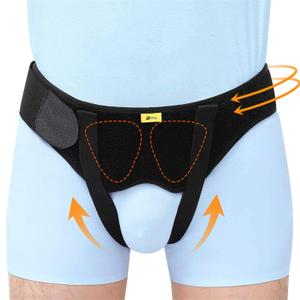 TENB Inguinal Hernia Belt for Men Support Hernias Truss for Single/Double Post-Surgical Adjustable Waist Strap with 2 Removable Compression Pads Breathable Material (Large) (Large (Pack of 1))