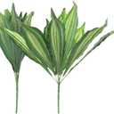 Healifty 2pcs Lifelike Snake Plant Faux Plants Artificial Potted for Home Decor Indoor Outdoor