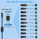 19V 3.42A Power Supply Adapter, 19V Laptop Charger, fit for DC 19Volt for Acer Asus Lenovo Gateway Toshiba Laptop, 19Vdc Samsung LG TV Monitor, for DC19V JBL Speaker Charger Cord.
