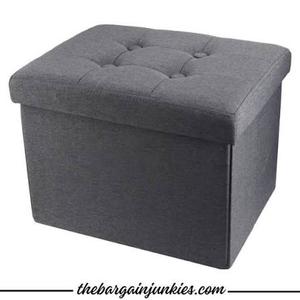 Grey Stool Lid Cover (Grey, 17x13x13 Inches)