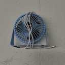 BESKAR USB Small Desk Fan, Portable Fans with 3 Speeds Strong Airflow, Quiet Operation and 360°Rotate, Personal Table Fan for Home, Office, Bedroom- 3.9 ft Cord/ Blue